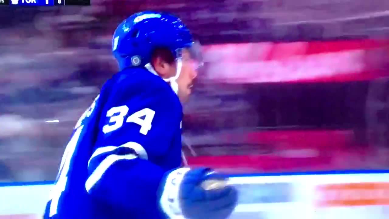 Maple Leafs C #34 Auston Matthews PP🥅(27)🏒Wrist-Shot Goal