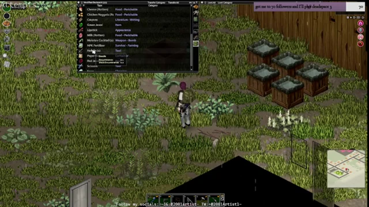 Project Zomboid (Orchidwood) (part 7) rotten food and crashing the game.