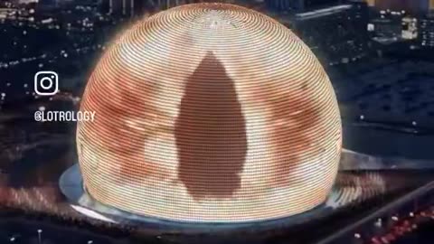 A giant satanic eye watching over Las Vegas