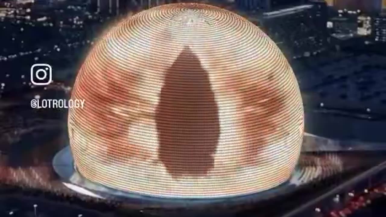 A giant satanic eye watching over Las Vegas