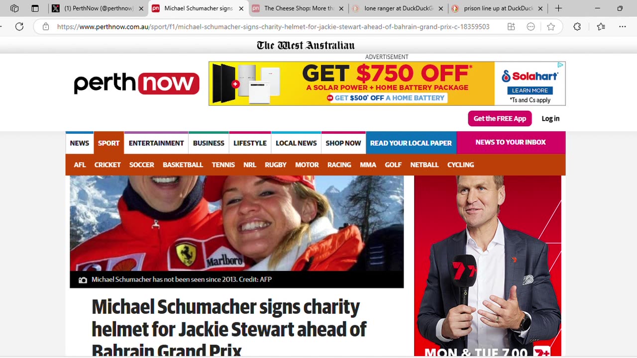 Consecutive Perth Now articles evoke Hillary Clinton, incarceration and other things Q-related