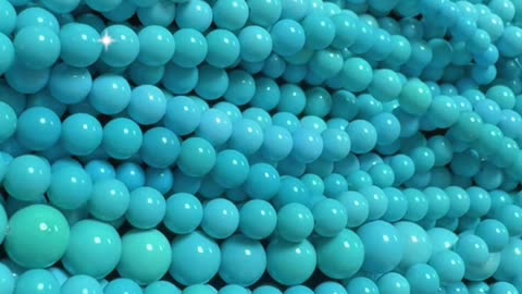 250520-14 Turquoise Bead String: A Dynamic Interpretation of Oriental Aesthetics