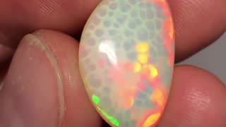 Rare honeycomb Welo Opal “Alien Dino Egg” from Welo province in northern Ethiopia
