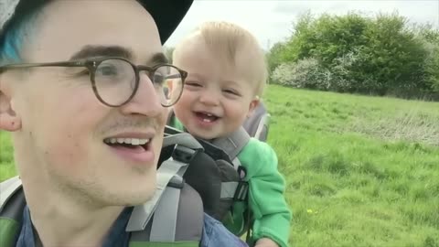 😂🤣 Baby Can't Stop Laughing at Dad's Dandelions! | FunFM