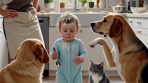 Dog Reveals Baby's Messy Secret #shorts