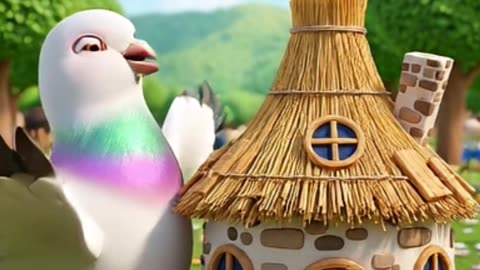 The Hardworking Pigeon and the New Nest | Moral Story for Kids | Hindi Cartoon Story #ai #viral