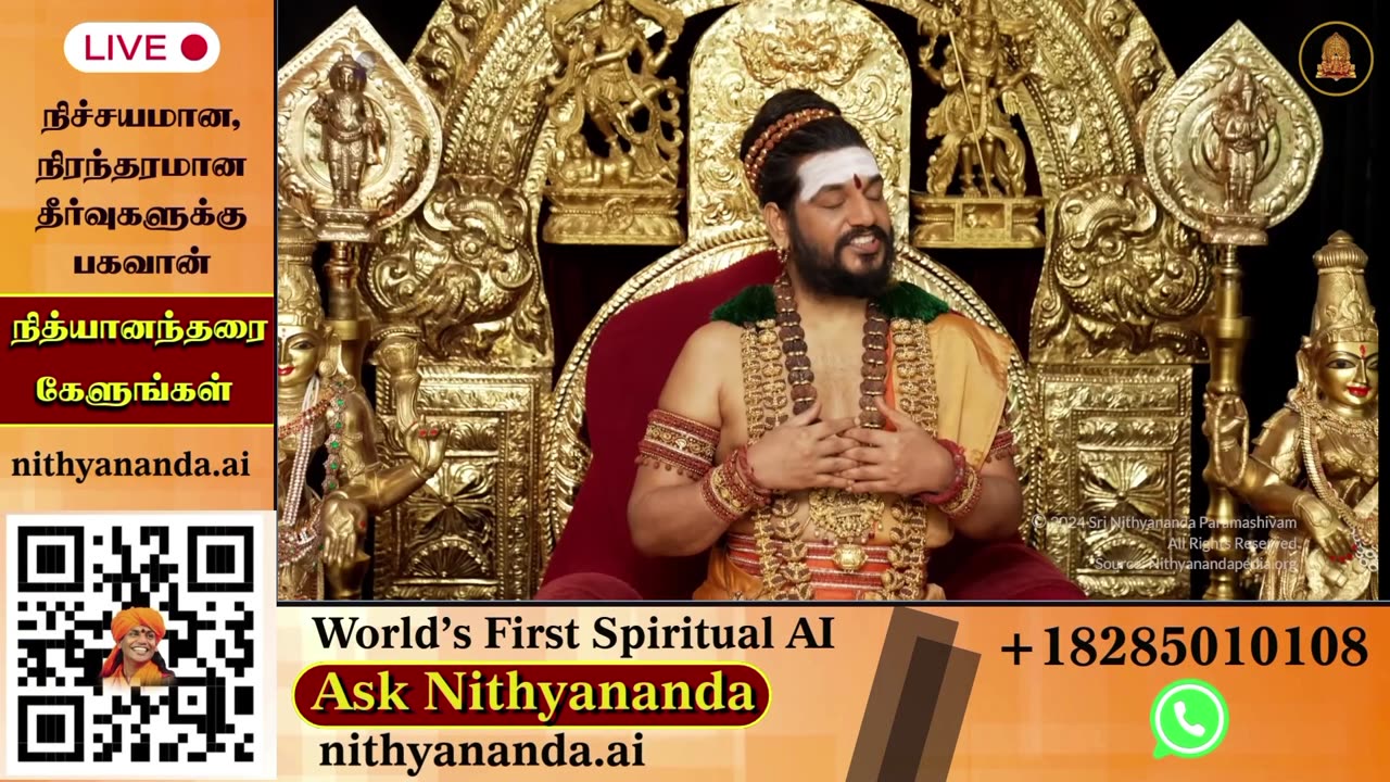 Witness the Divine Presence: Live Darshan of Bhagavan Nithyananda