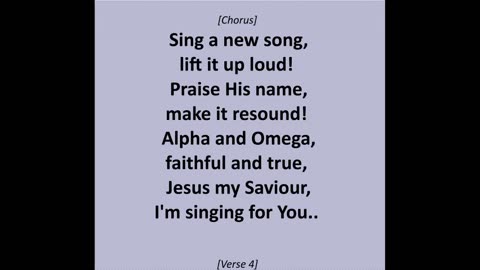 Sing A New Song original gospel song lyrics video