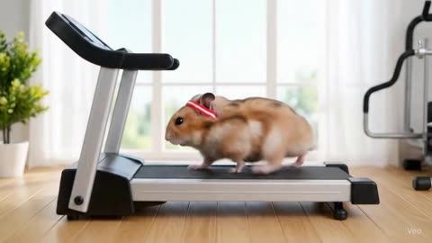 Hamster on treadmill 🐹🏃‍♀️