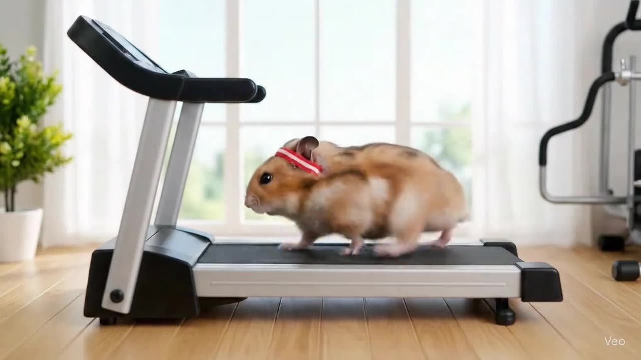 Hamster on treadmill 🐹🏃‍♀️