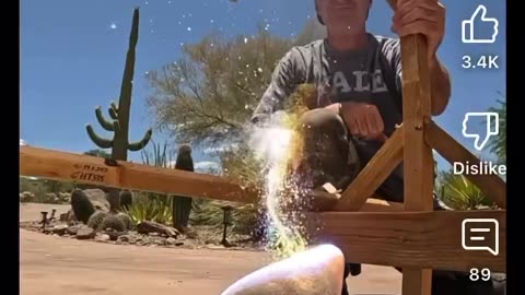 Solar death ray, rock vs petrified wood….