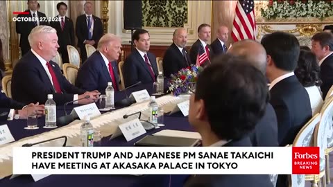 trump and his team meet with japan's prime minister sanae takaichi in tokyo