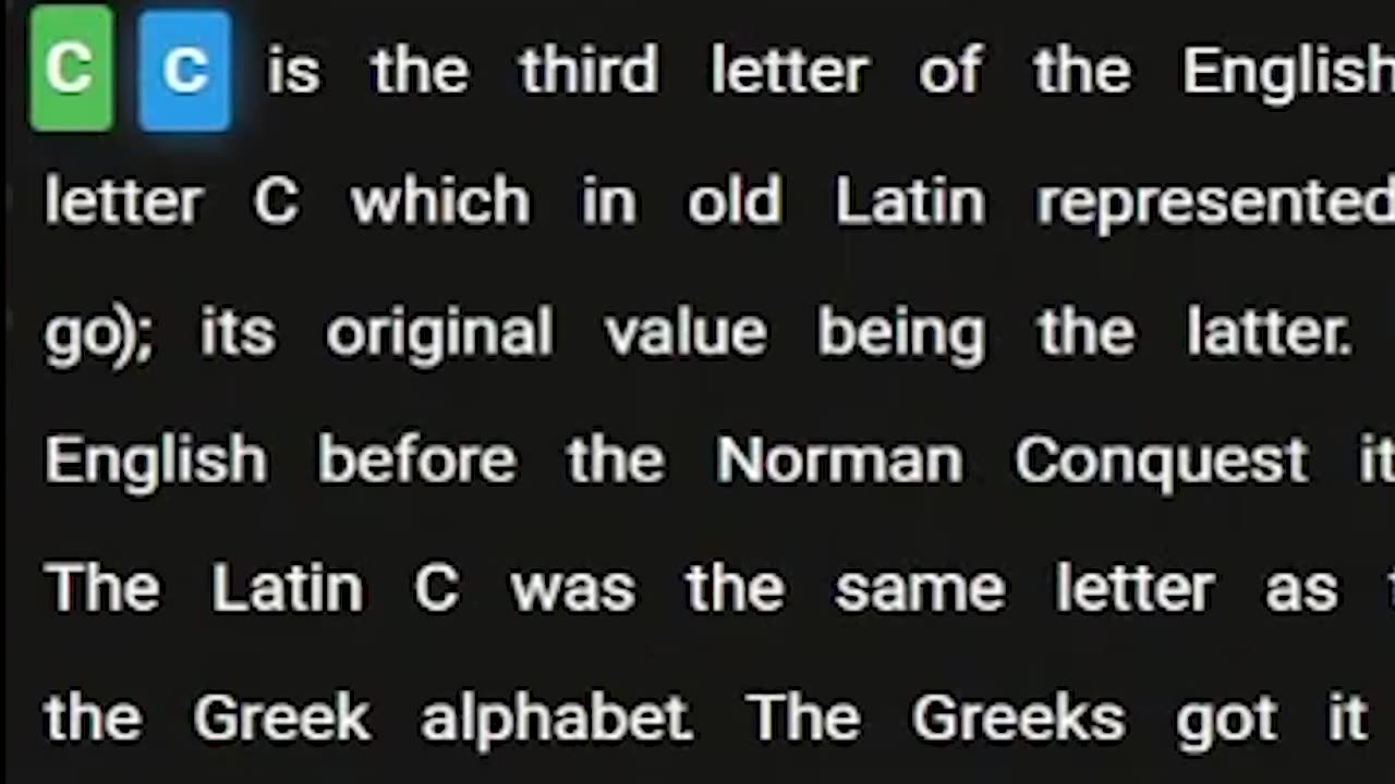 I reached C (Reading entire dictionary)