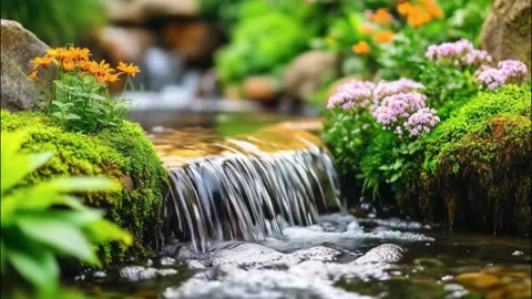 Serene Water Flow for Meditation & Stress Relief | Natural Sounds for Sleep & Study