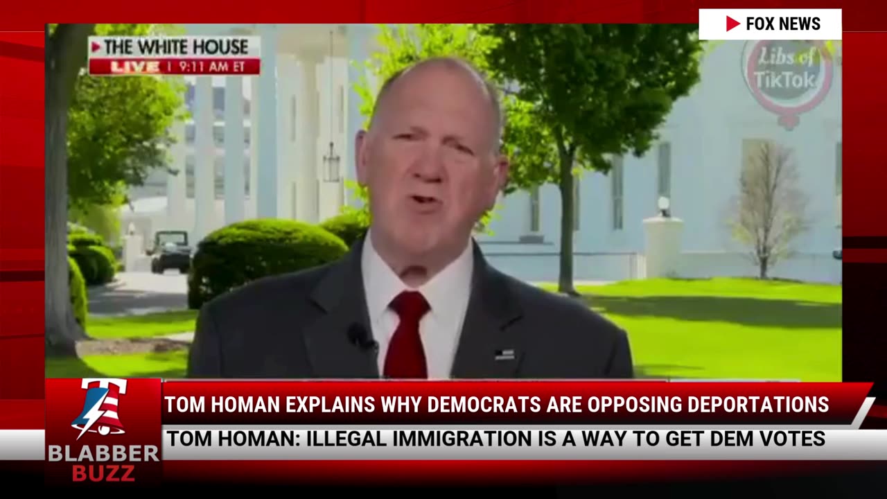 Tom Homan Explains Why Democrats Are Opposing Deportations