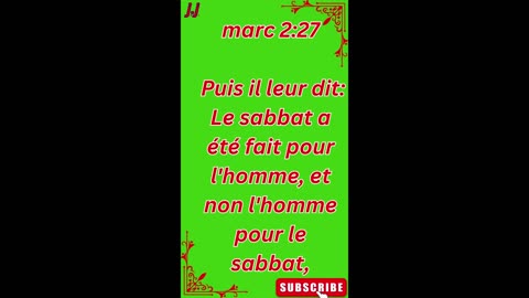 « Le sabbat fait pour l'humain » marc 2:27 #shorts #youtube #ytshorts #jesus #views #youtubeshorts