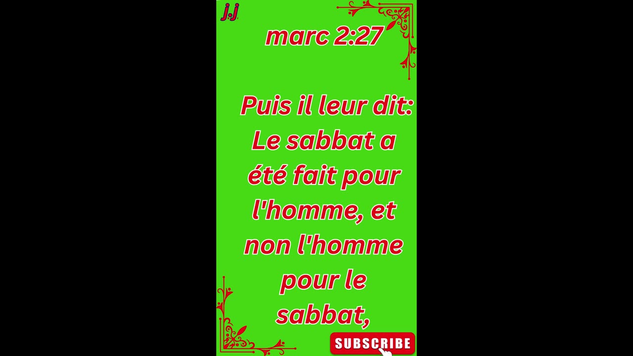 « Le sabbat fait pour l'humain » marc 2:27 #shorts #youtube #ytshorts #jesus #views #youtubeshorts