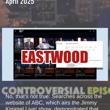 Fact Check: Jimmy Kimmel Did NOT Kick Clint Eastwood Off His Show In April 2025