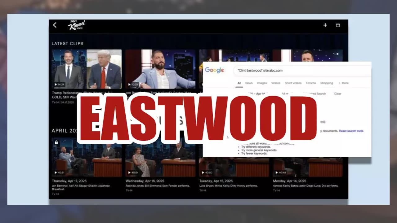 Fact Check: Jimmy Kimmel Did NOT Kick Clint Eastwood Off His Show In April 2025