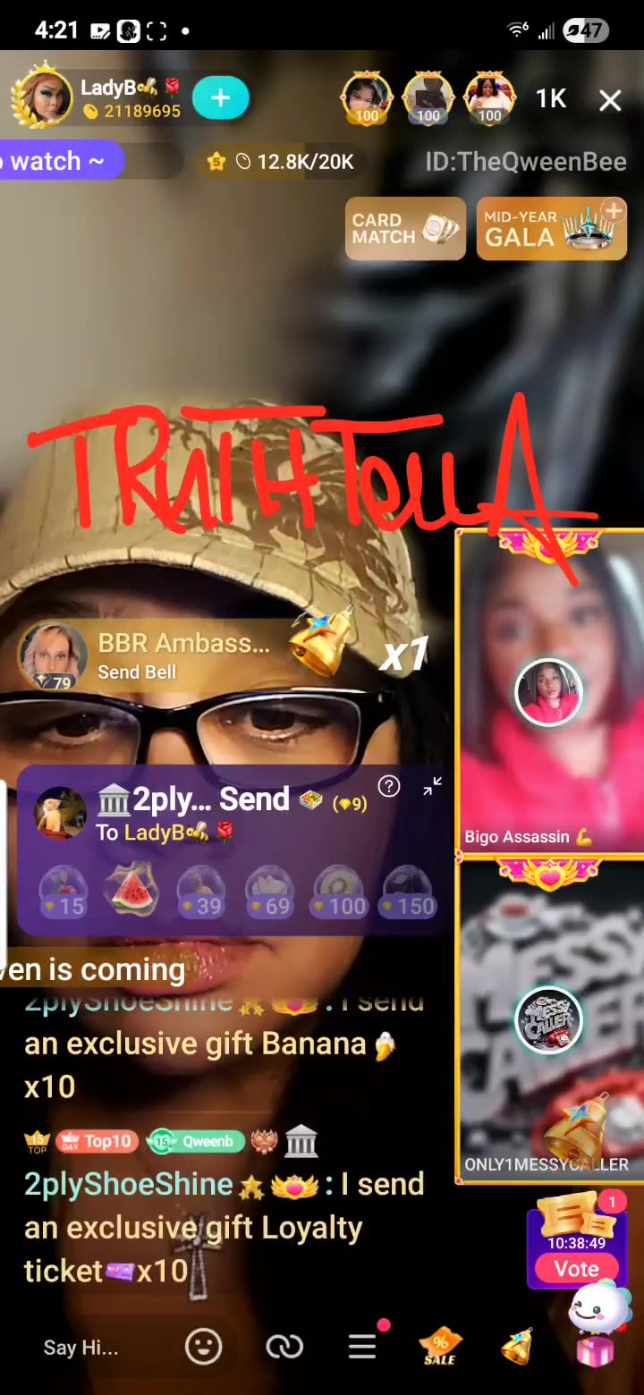 BANGOUT ON LADYBEE SET DOPEGIRLFRESH VS. MESSYJO VS MESSY CALLER VS. TIARA & MORE PT. 1