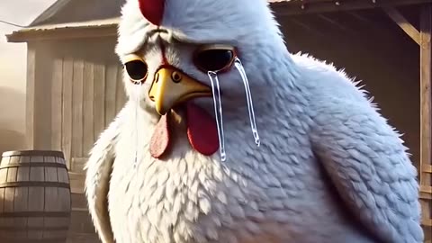 A big chicken enters the village, beautiful story #shorts #ai #hen #trending