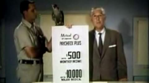 Commercial - Mutual of Omaha Insurance w Marlon Perkins,Jim Fowler, & live falcon