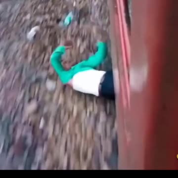 Dragged by train in India