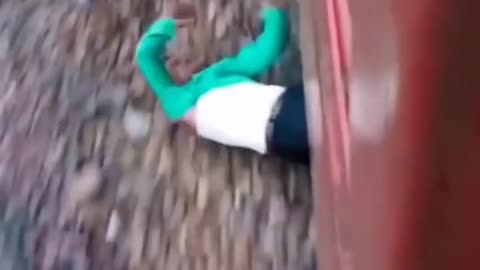 Dragged by train in India