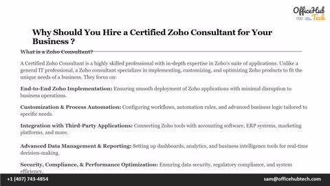 Why Should You Hire a Certified Zoho Consultant for Your Business ?