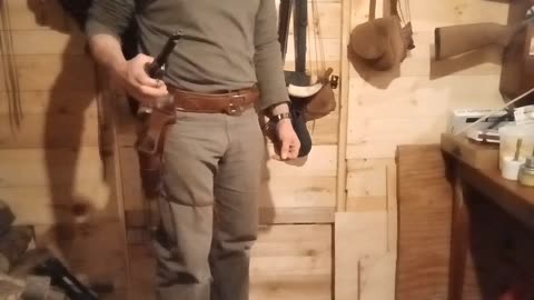 Quick draw practice with 22 cal blanks