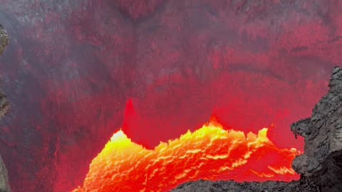 Boiling Lava From Erta Ale Volcano