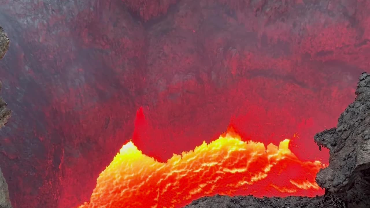 Boiling Lava From Erta Ale Volcano