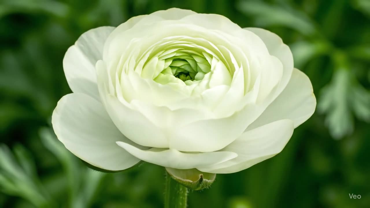 A White Ranunculus Unfolds: A Mesmerizing Time-Lapse of Flowers Blooming