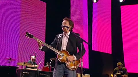 George Michael with Paul McCartney - Drive My Car & Interview = Live 8 Hyde Park 2005