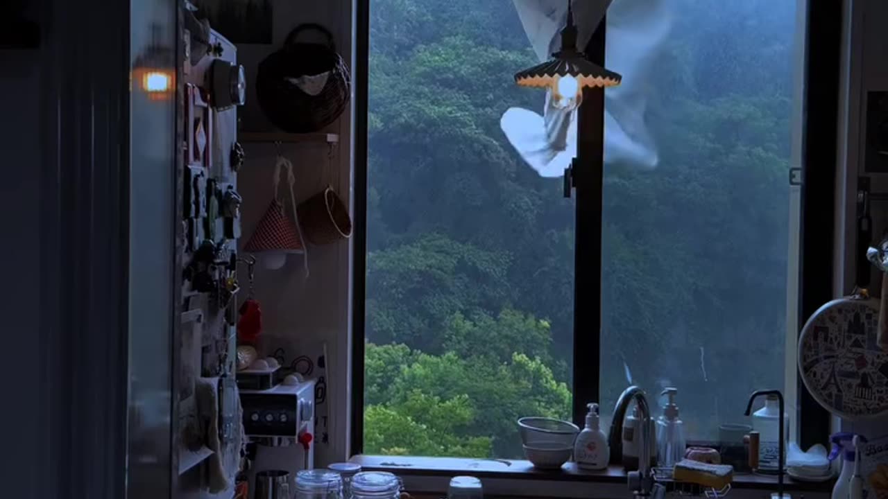 serenity at my window slow wind and peaceful rain 🌧