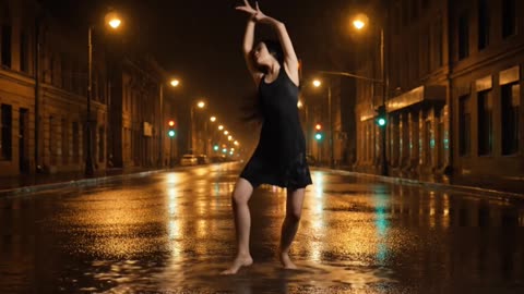 Mysterious Dance on a Rainy Night 🖤 | A Cinematic Short | Zaya Bliss