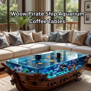 I Need a Pirate Ship Aquarium Coffee Table in My Life Right Now!