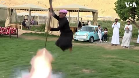 I bet many get shot and hurt doing this traditional Saudi dance.