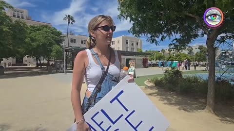 Liberal woman insists you can't be arrested for breaking a crime. Illegal immigrants above the law.