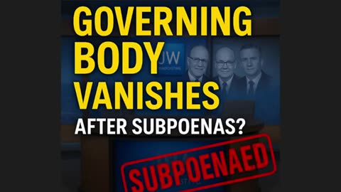 “Governing Body Vanishes After Subpoenas?”