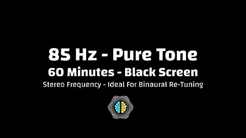 🔊 85 Hz Pure Tone | Confidence & Personal Power Frequency | 60 Minutes | Black Screen | Stereo