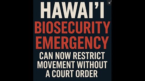 Hawaii State can now sieze property, animals, and products without due process.