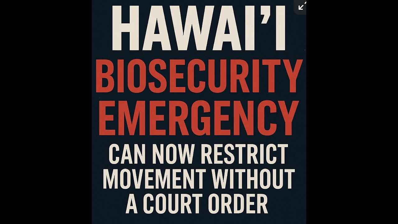 Hawaii State can now sieze property, animals, and products without due process.