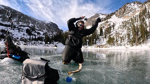 Ice Fishing For Yellowstone Cutthroat Trout in Rocky Mountain National Park