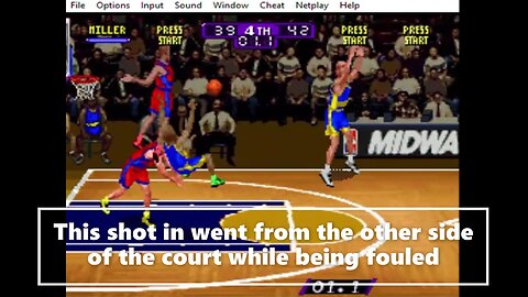 A Crazy Cross court shot while being fouled