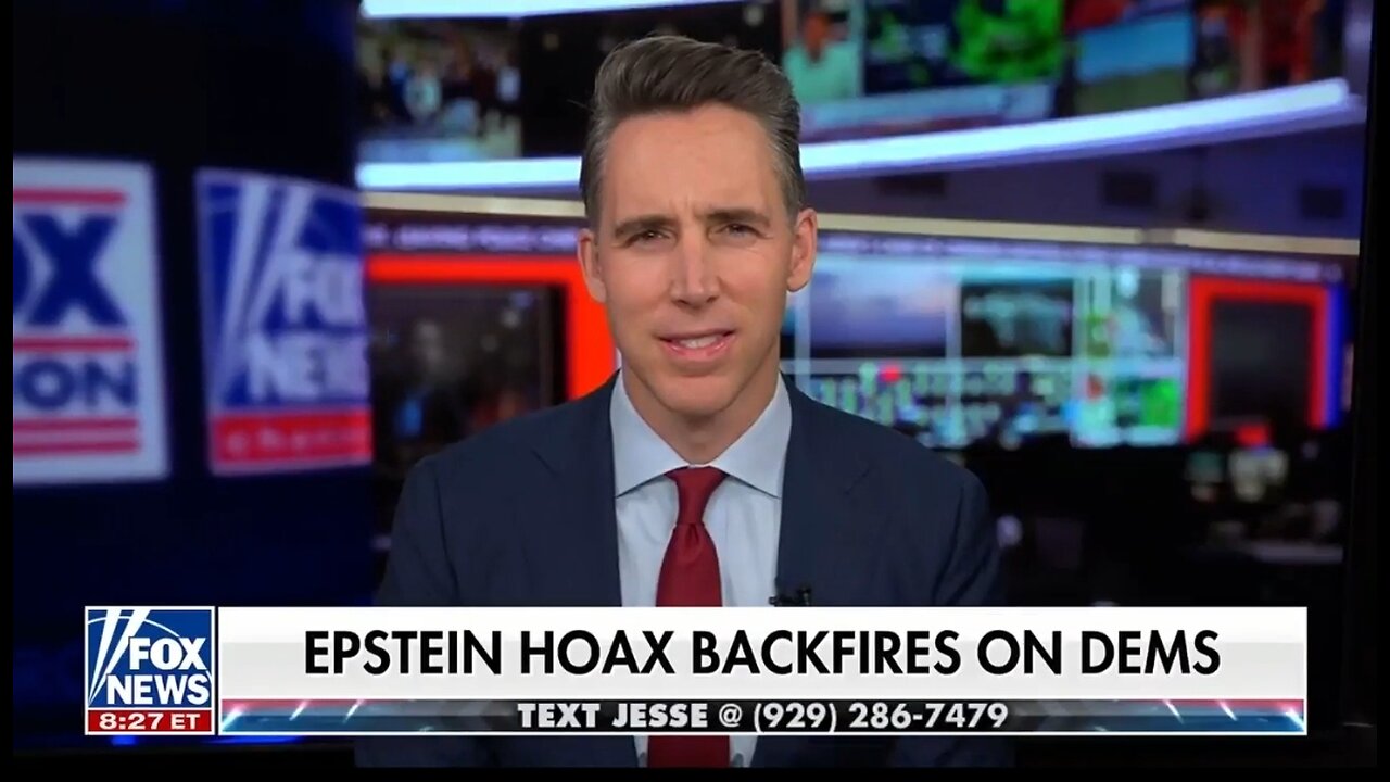 Sen Josh Hawley: Dems Will REGRET Releasing Epstein Files