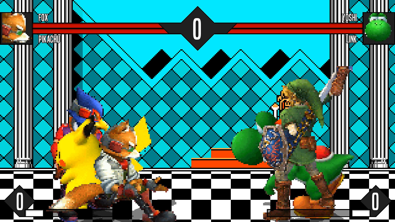 MUGEN - Fox & Pikachu vs. Yoshi & Link - Download