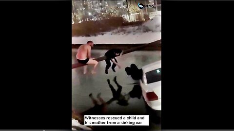 RUSSIA: GOD BLESS! 🇷🇺 HERO'S Rescue Child & Mother from sinking car in Dagestan