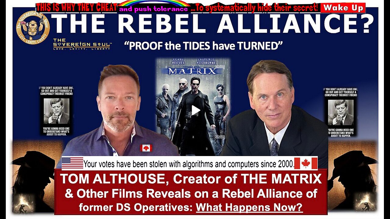Tom Althouse Creator of THE MATRIX films: Is a Reckoning here w/a Rebel Alliance of [DS] Operatives