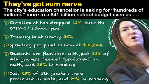 NYC Public School Boss says $42 BILLION isn't enough money?!?!?